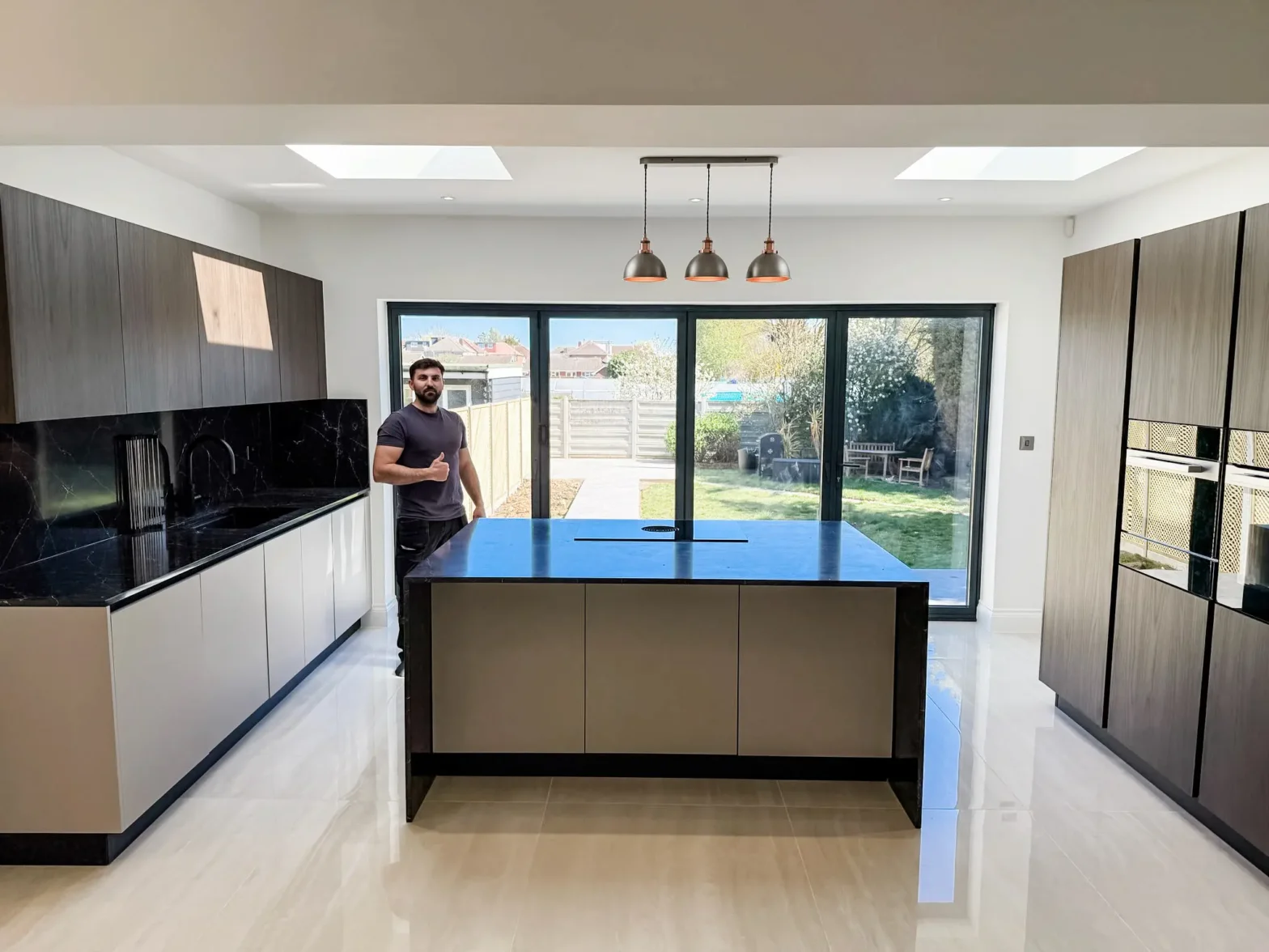 Modern kitchen extension Hornchurch open plan layout